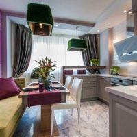 variante d'un beau décor de la cuisine 12 m² photo