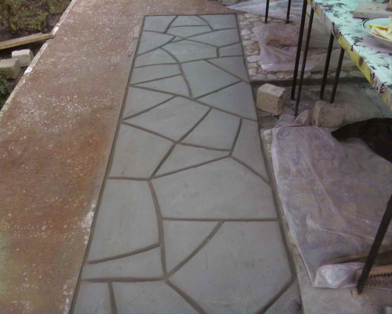 opción de usar senderos de jardín brillantes
