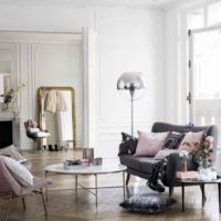 version du style lumineux de la salle dans la photo de style scandinave