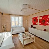 version du design inhabituel de l'appartement dans le style scandinave