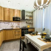 La idea de una decoración brillante de la cocina es de 10 m2. n series 44 fotos