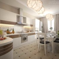 l'idée d'un bel intérieur de cuisine photo 12 m²