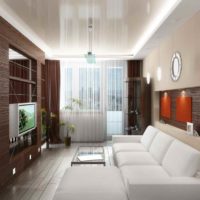 variante d'un beau décor du salon photo 15 m²