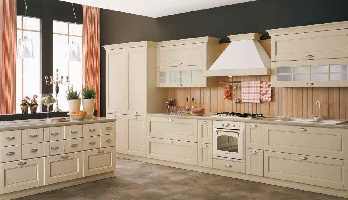 version du design lumineux de la cuisine dans un style classique