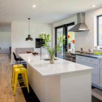 variante de l'intérieur lumineux de la cuisine photo 12 m²