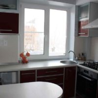 Una variante de una hermosa cocina interior de 10 m2. n series 44 imagen