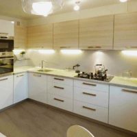 La idea de una cocina de estilo brillante de 10 m2. n series 44 fotos
