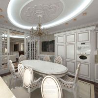Un exemple d'un bel intérieur de cuisine dans une maison de campagne photo