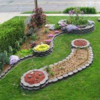 Un exemple d'une belle conception de jardin avant dans une cour privée