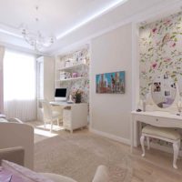 version du décor lumineux de la chambre des enfants pour la photo de fille