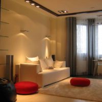 variante d'un beau décor du salon photo 15 m²