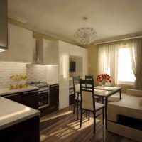 l'idée d'un beau style de cuisine 13 m² photo