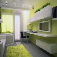 chambre d'adolescent vert clair