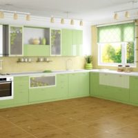 conception de cuisine avec fenêtre et stores