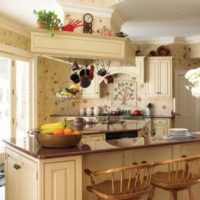 intérieur d'une petite cuisine