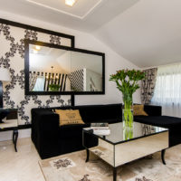 papier peint dans le salon