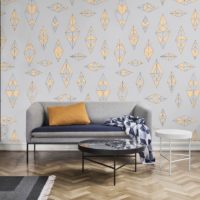 design et combinaison de papier peint intérieur
