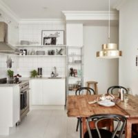 conception de cuisine sans armoires suspendues
