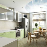 unidad de cocina de diseño de 10-12 metros cuadrados