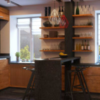 conception d'une mise en page de petite cuisine