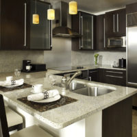 photo de mise en page design petite cuisine