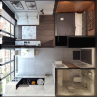 studio design 36 m2