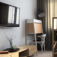 conception d'un appartement d'une pièce d'une superficie de 36 m2
