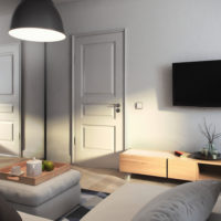 conception d'un appartement d'une pièce d'une superficie de 36 m²