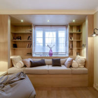 conception de la chambre à coucher du salon avec une niche