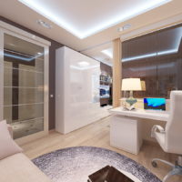salon chambre dans un studio design 45 m2