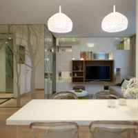 intérieur d'un studio avec une chambre de 36 m2