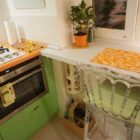 cuisine dans le rebord de la fenêtre de Khrouchtchev
