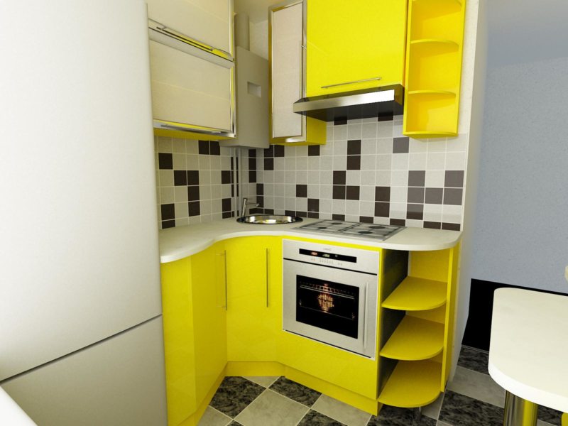 set de cuisine jaune