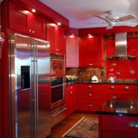 cuisine en rouge