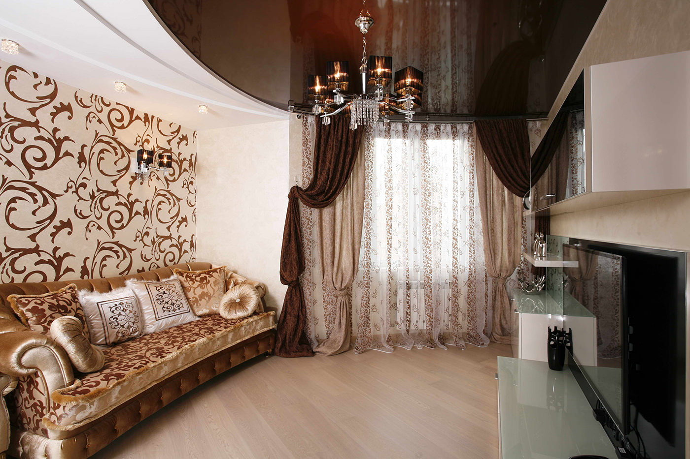 papier peint dans une chambre luxueuse