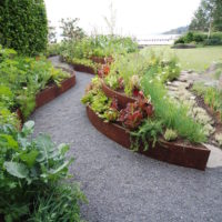 jardin avec des lits de jardin idées de conception de chalet
