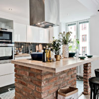 intérieur suédois petite cuisine