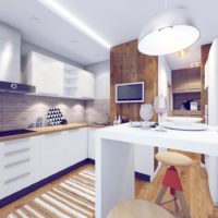 intérieur moderne d'une petite cuisine