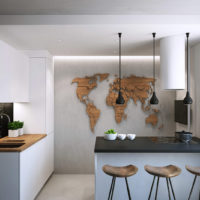 intérieur élégant d'une petite cuisine
