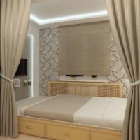 chambre à coucher dans les idées de design Khrouchtchev