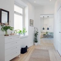 couloir design en blanc