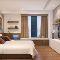 étude de design d'intérieur de chambre à coucher