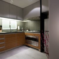 diseño de cocina rectangular