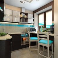 interior de ideas de cocina rectangular