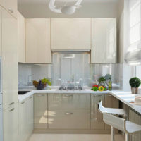 interior de cocina rectangular