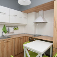 foto interior de la cocina rectangular