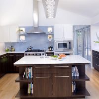 diseño de cocina rectangular