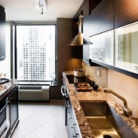 cocina rectangular de diseño elegante