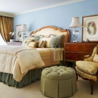 intérieur moderne de chambre à coucher de style classique