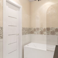 tuiles photo avec un motif pour la salle de bain